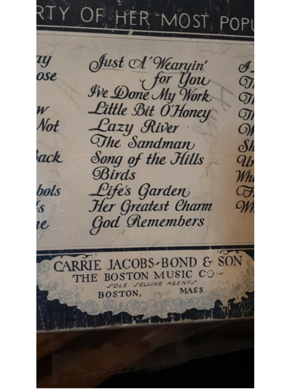 Carrie Jacobs-Bond & Son songs everybody