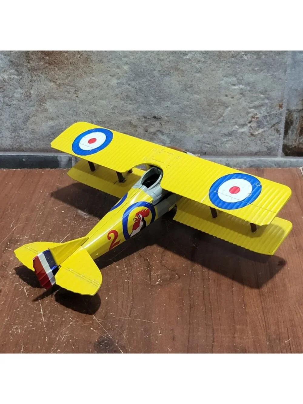Assembled Airplane Model Kit Spad S VII Biplane Model Kit Rooster Emblem