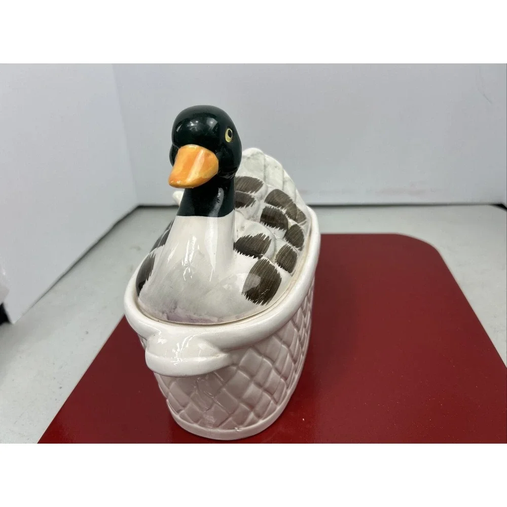 Vintage Japan Ceramic Bowl Dish Mallard Duck‎