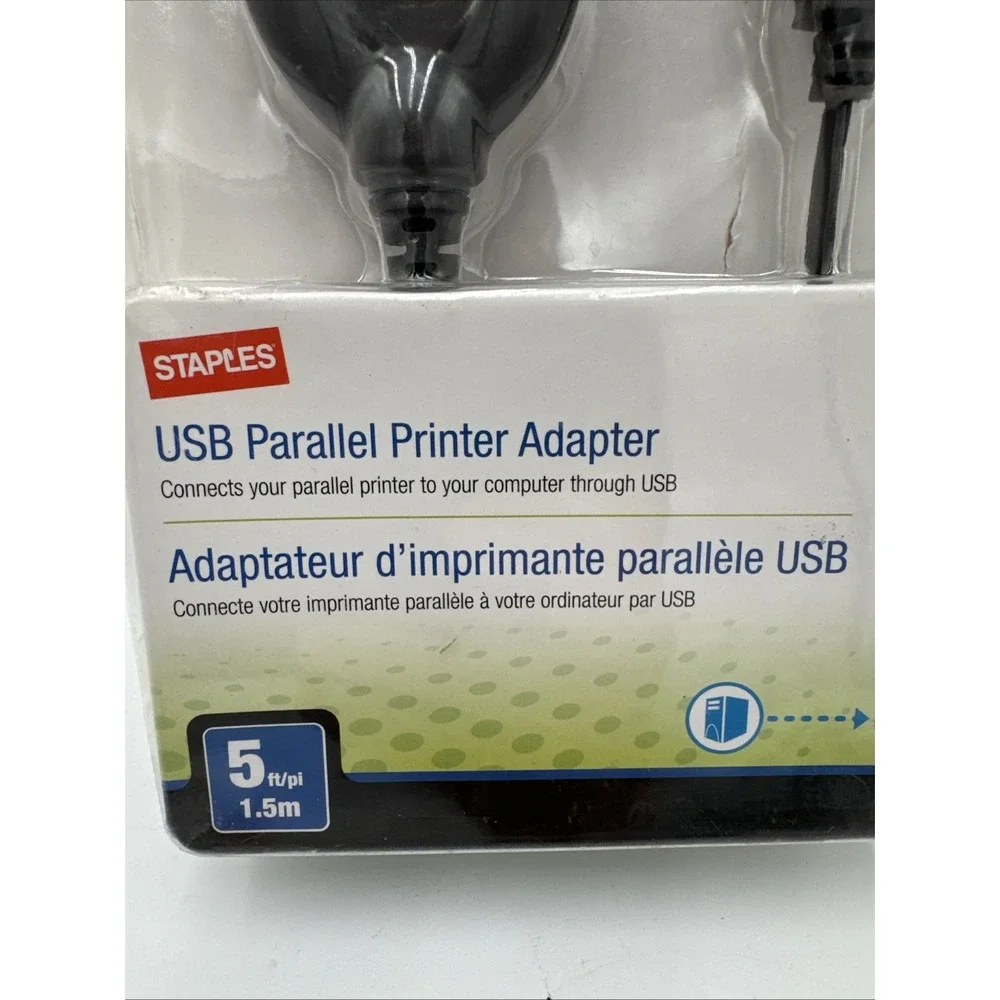 STAPLES USB Parallel‎ Printer Adapter *New Unused*