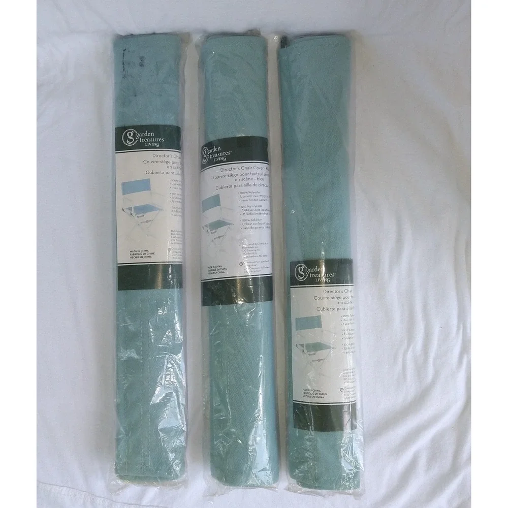 NEW Lot of 7 Garden Treasures Directors Chair Covers 1 Green 3 Blue 2 Red 1 Tan