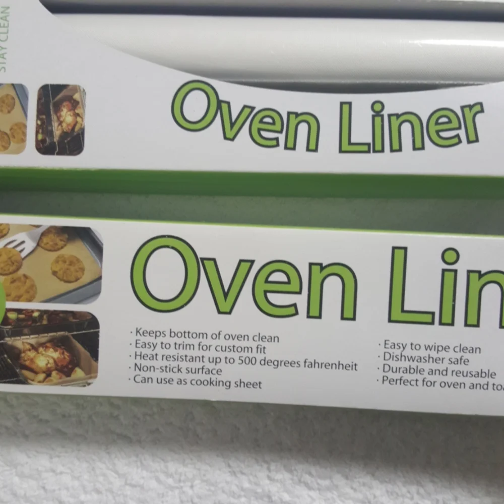 New lot 2 oven liners 15.8 x 19.6 in white resuable As Pictured