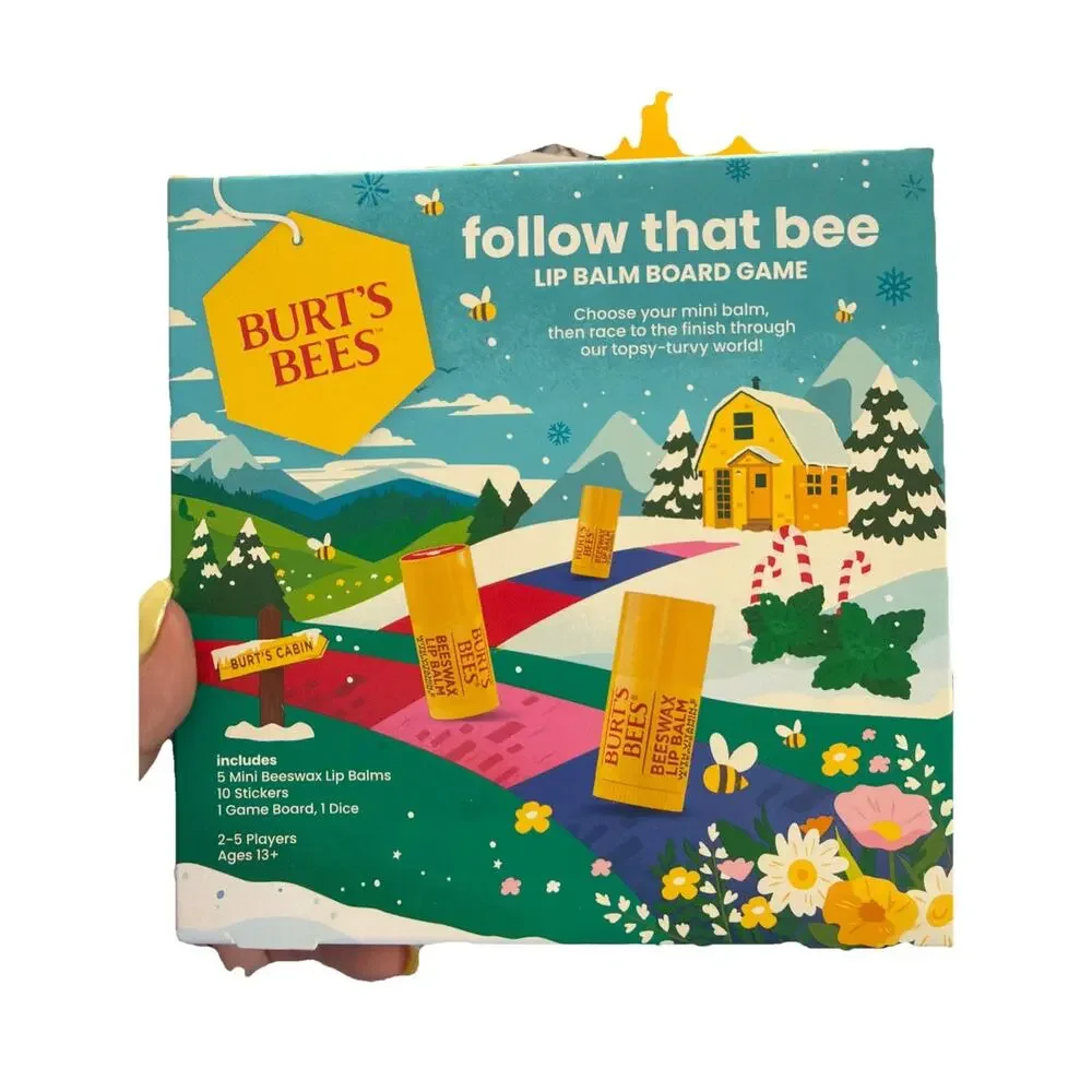 Burt's Bees Holiday Limited Edition Follow that Bee Board Game Lip Balm Gift Set