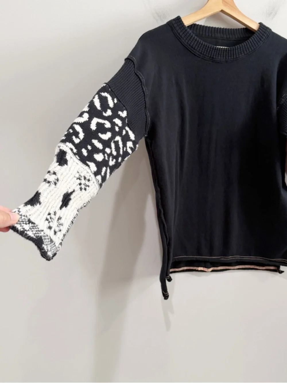 FREE PEOPLE We The Free Tiger Style Cuff Tee Oversized Animal Print Size XS