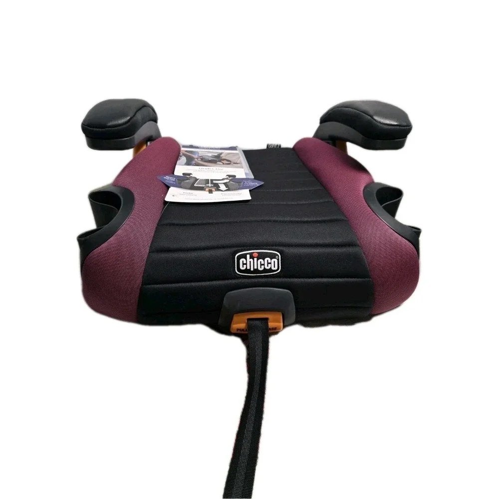 New Chicco GoFit Plus Backless Booster Car Seat In Burgundy Up‎ To 40 lbs
