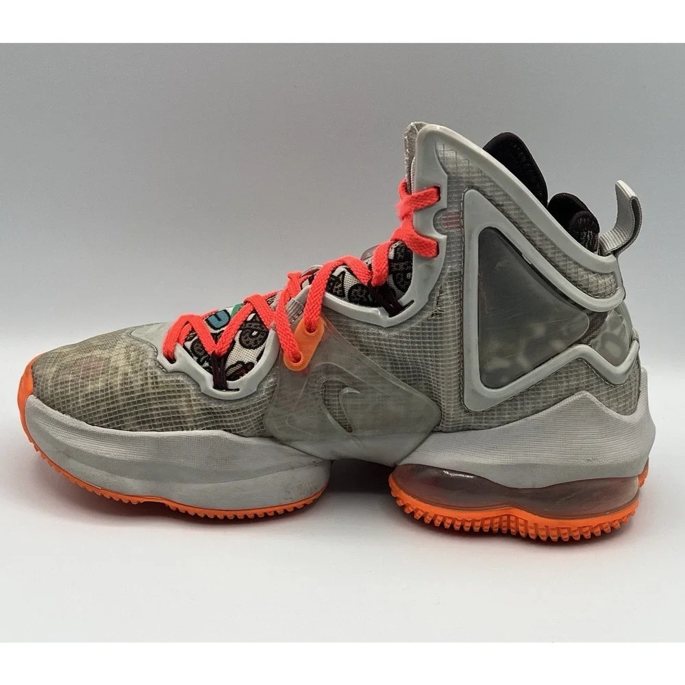 2021 Nike LeBron 19 Mid Gray Basketball Shoes - Youth Size 6 Women's‎ Size 7.5