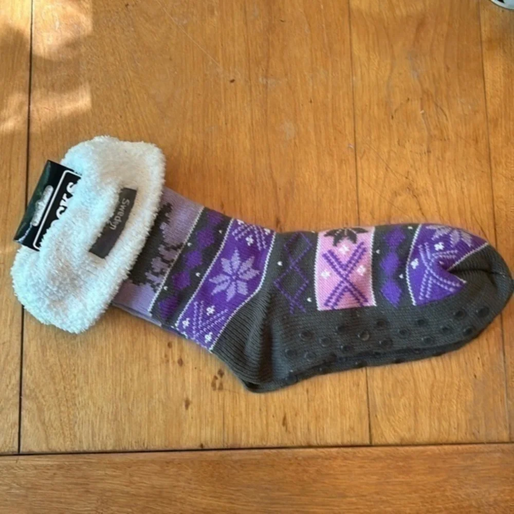NWT Purple and Gray Socks From Sweden Women’s Size 6-9