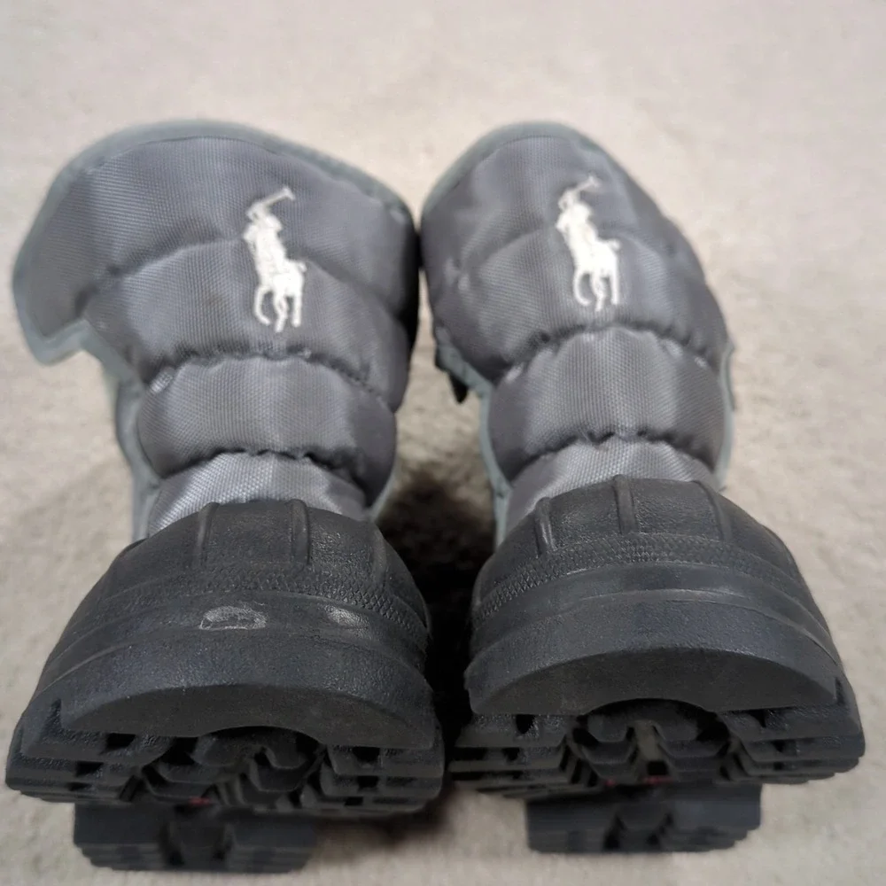 Polo Ralph Lauren Vancouver EZ Snow Boots Toddler Unisex Size 5 Waterproof Gray