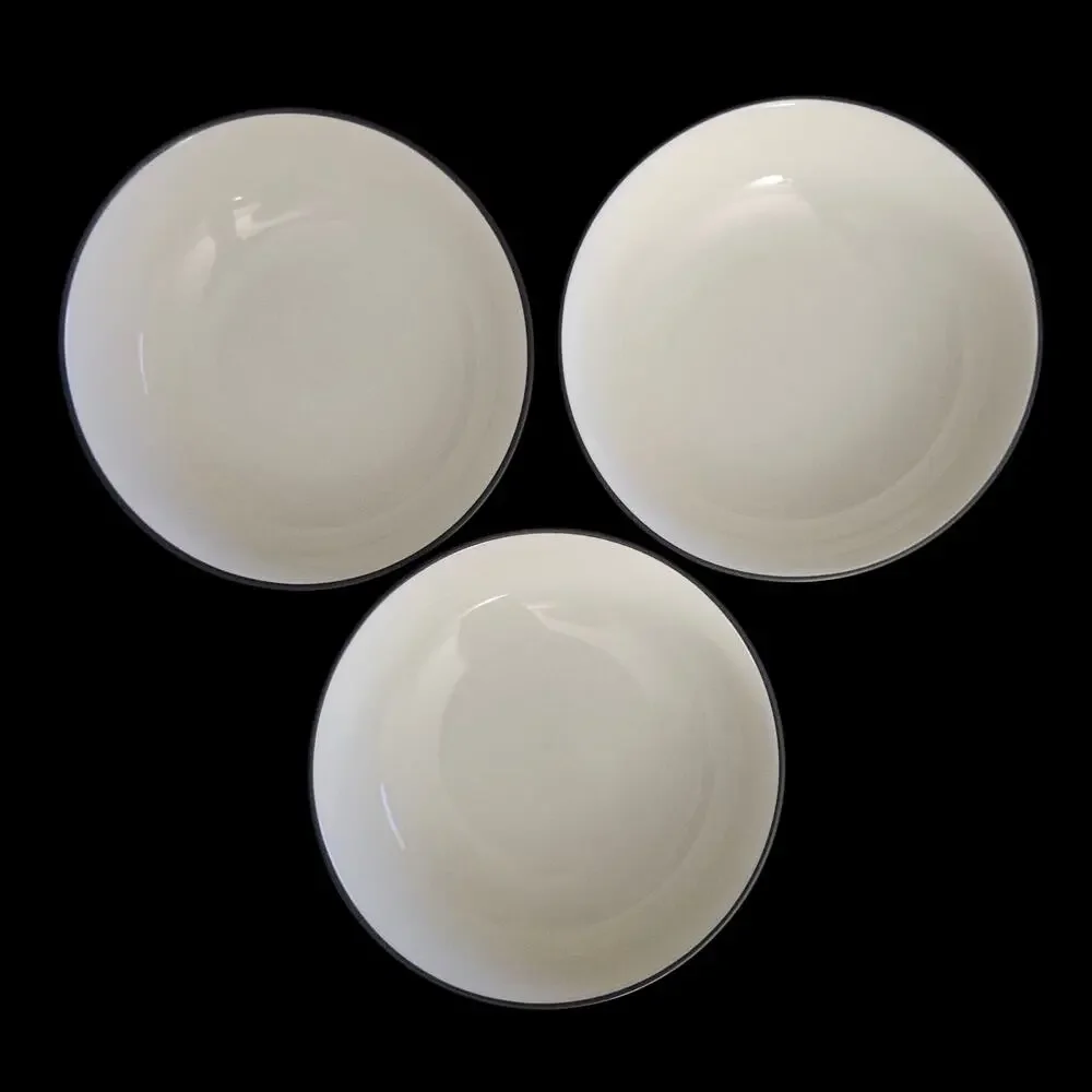 Noritake Colorwave Graphite Cereal Bowls Set of 3 Stoneware