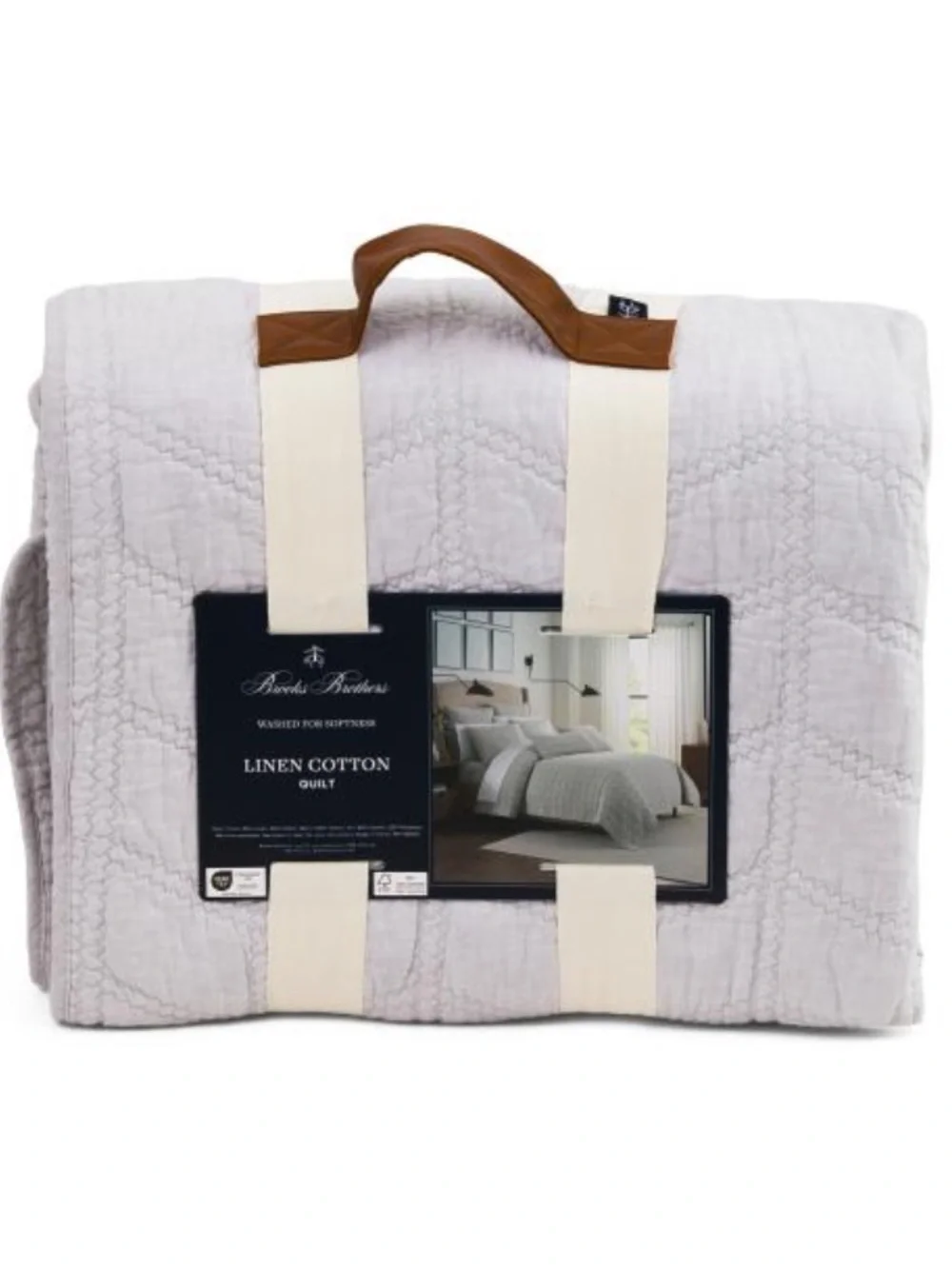 Brooks Brothers Linen-Cotton Quilt Set