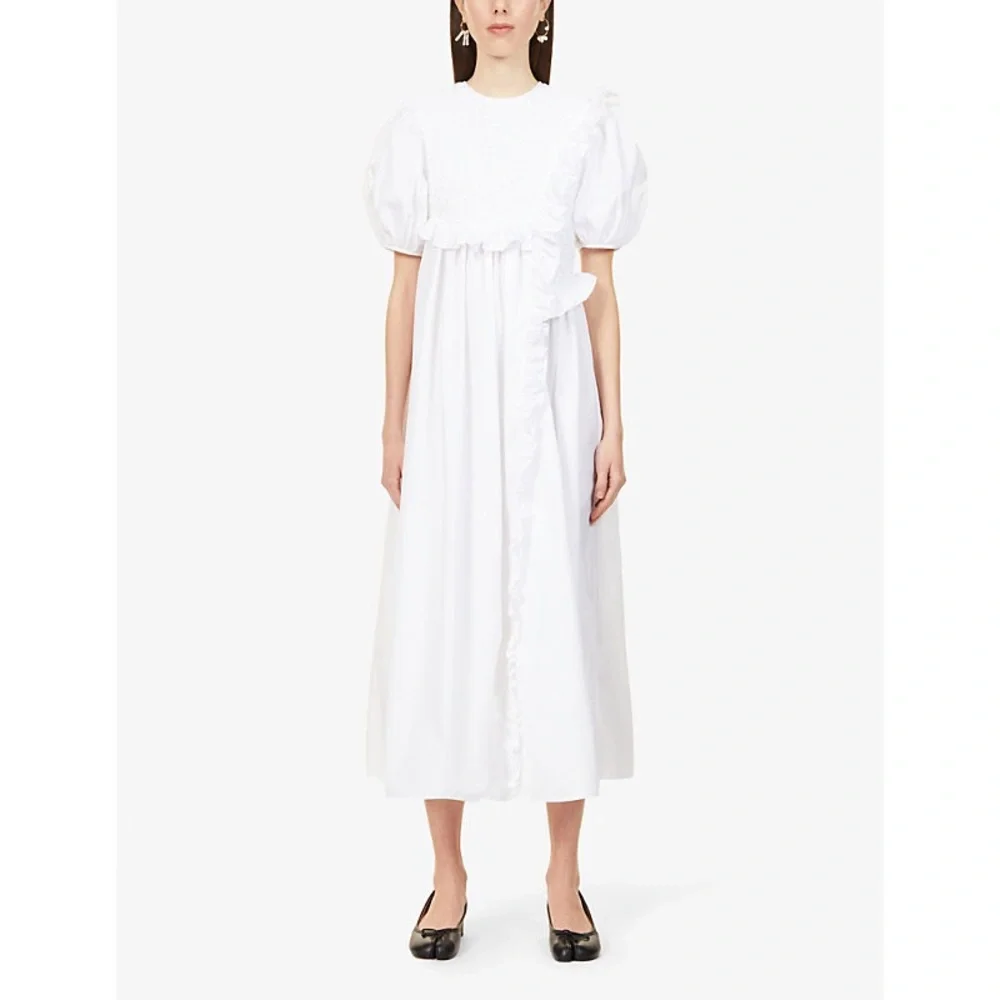 Cecilie Bahnsen - Chloé Ruffled Smocked Maxi Dress UK10 US6 Trinny Woodall