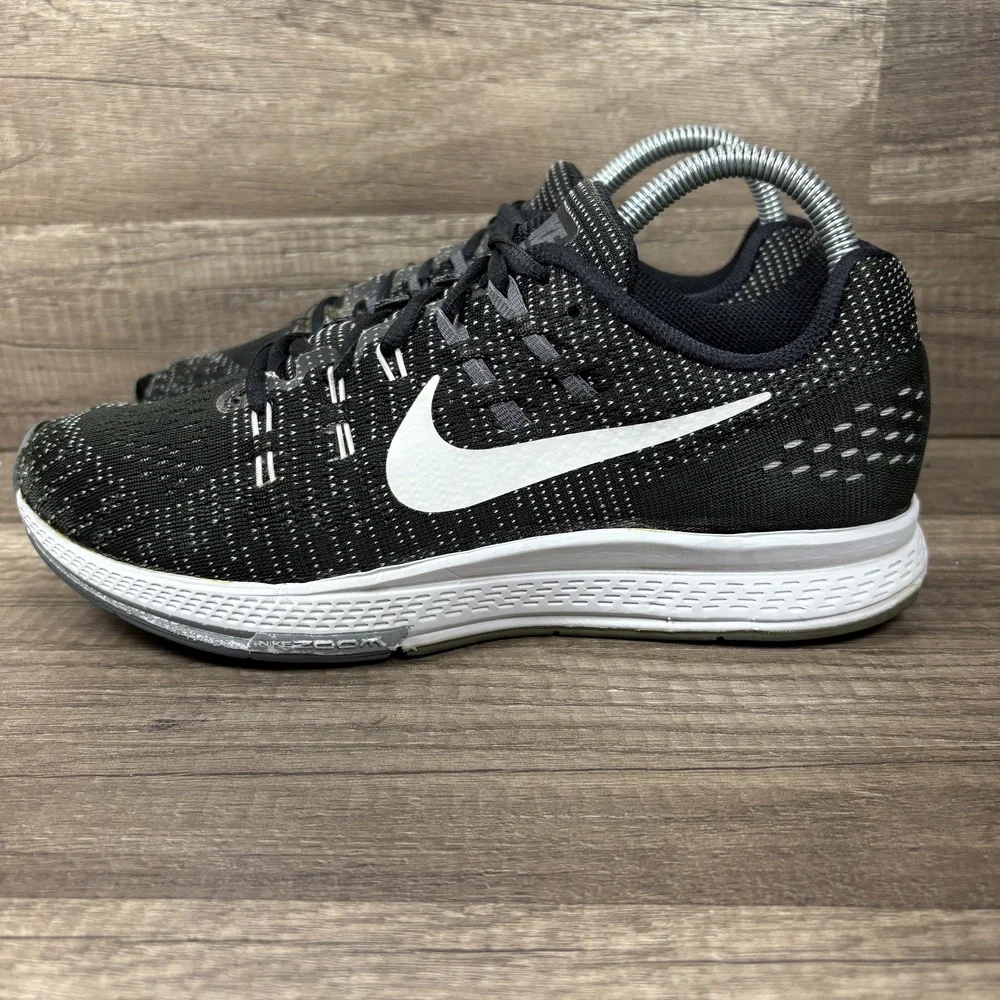 Nike Zoom Structure 19 Black Gray Womens US Size 9 806587-001 Running Shoes