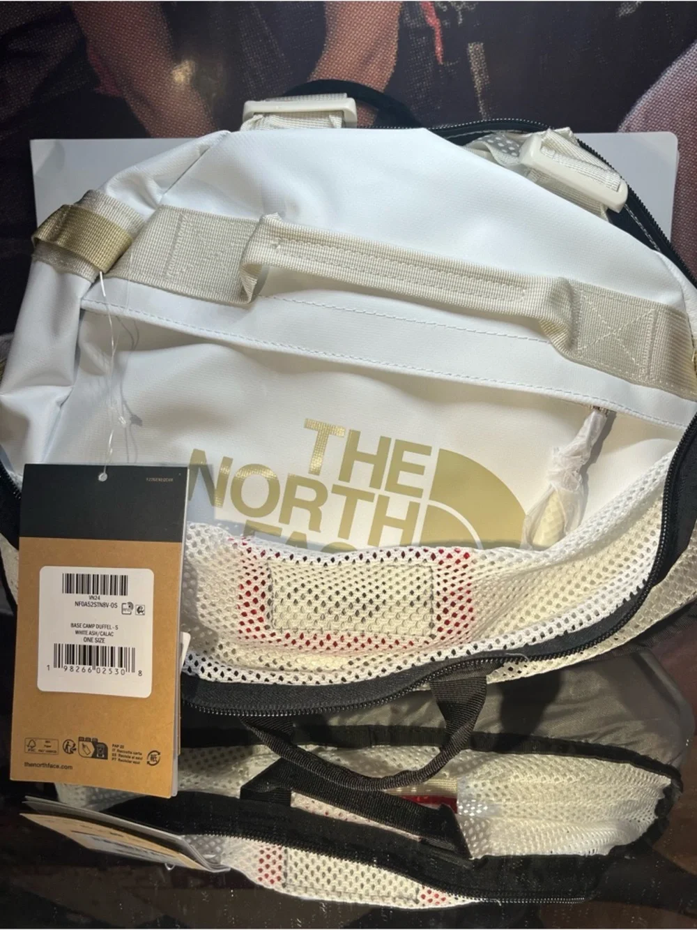 The North Face Base Camp Duffel-Small / 50L White Ash Calacatta