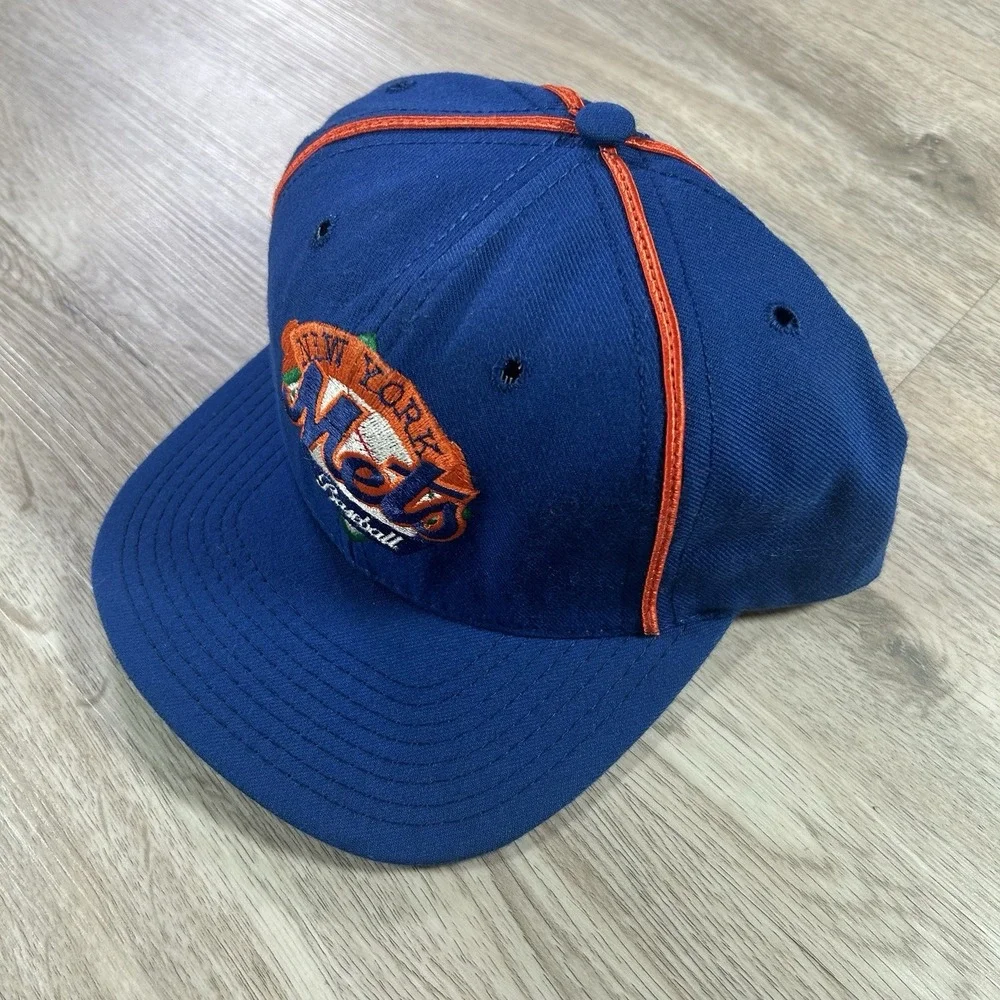 VTG New York Mets Snapback Hat MLB Baseball The Game Wool‎ Blue Cap Made in USA