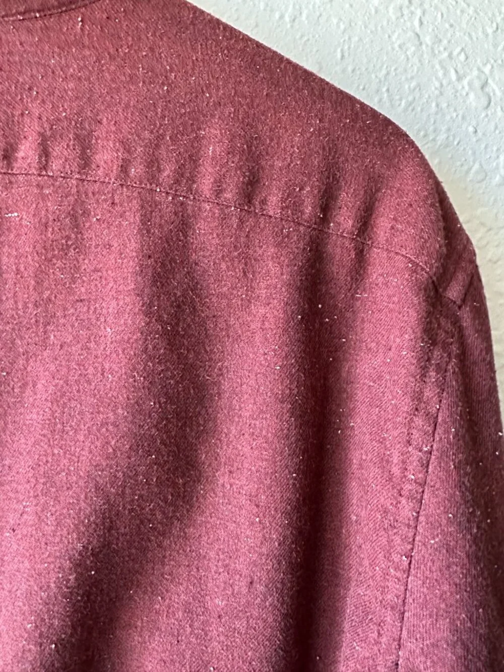 J.Crew Burgundy Flecked Slim Oxford Shirt, Sz XL