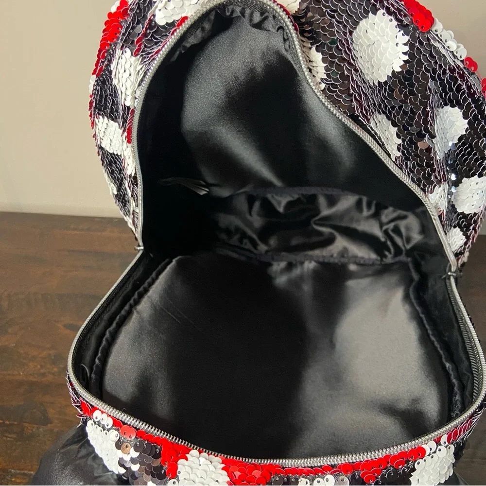 Disney Parks Minnie Mouse Ears & Bow Sequin Polka Dot Color Change Backpack NEW