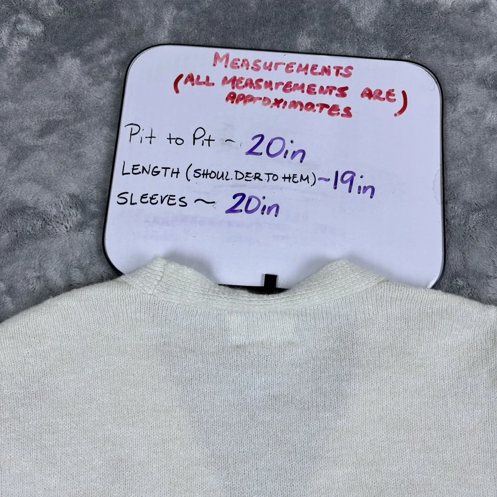 Zara Girls Cream Floral‎ Embroidered Cardigan 13 14 Cropped V Neck Knit