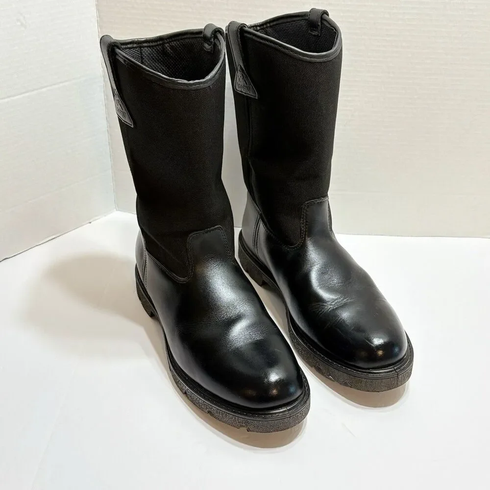 Rocky Warden Pull-On Wellington Public Service Boots 12 EW Black Leather