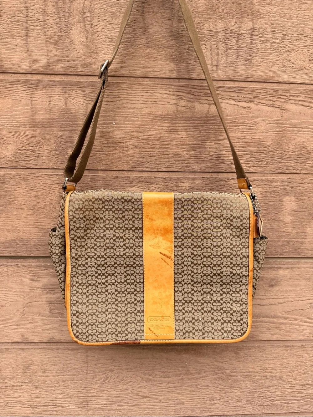 Vintage Coach Hudson signature messenger bag
