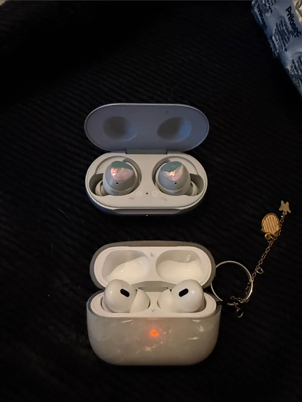 Apple pro airpods and galaxy buds chrome
