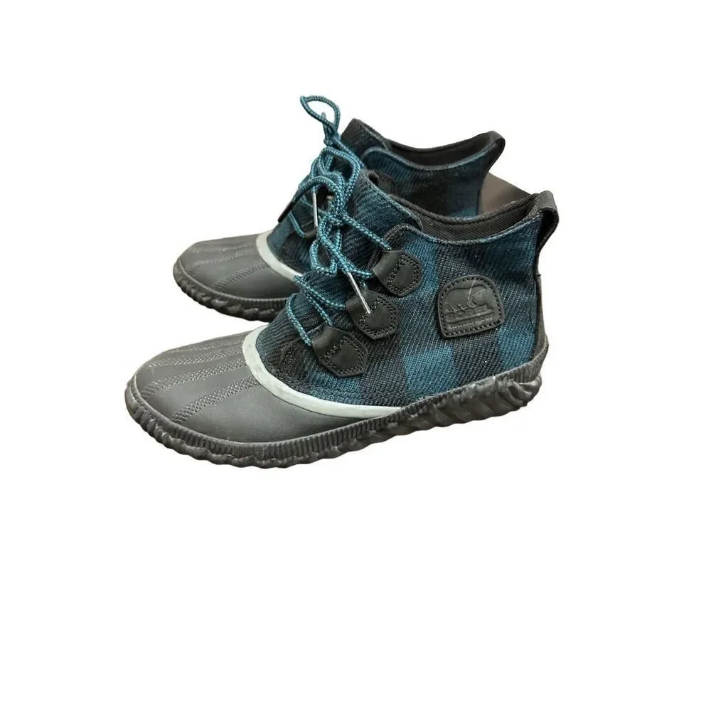 Sorel Womens Out N About Plus Lug Sole Boot Black Blue size8