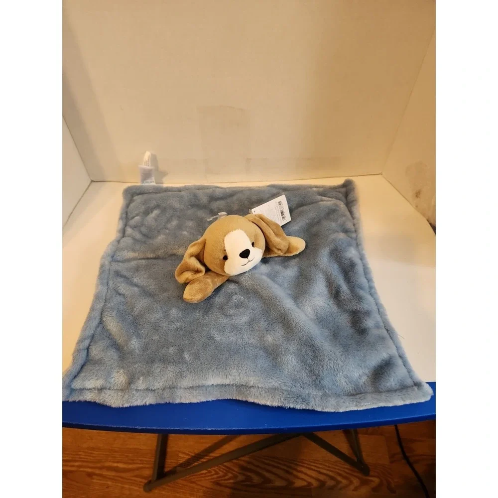 Lovey‎ Carter's Blue Brown Puppy Dog Security Blanket Baby Boy Soft New