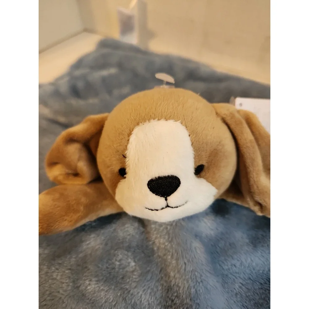 Lovey‎ Carter's Blue Brown Puppy Dog Security Blanket Baby Boy Soft New