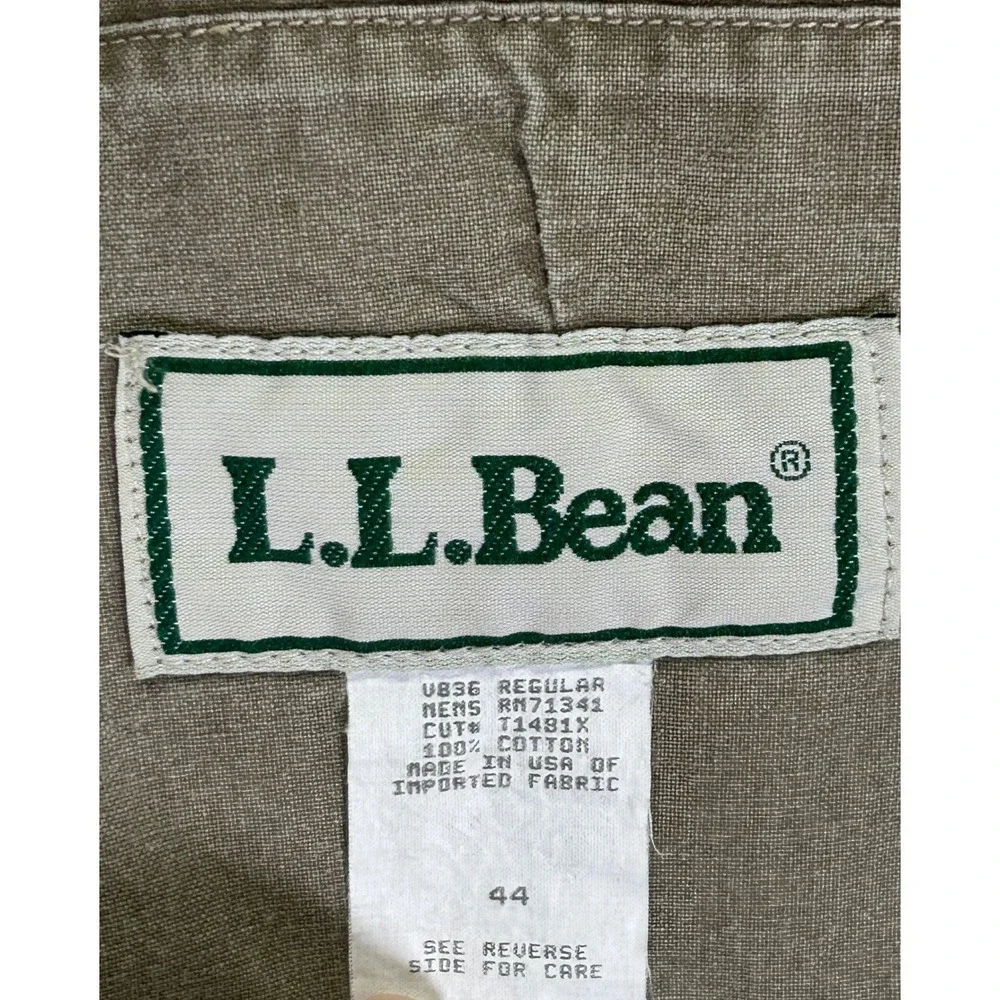 Vintage L.L. Bean Men's 44 Light‎ Khaki Canvas Field Blazer Sport Coat Jacket