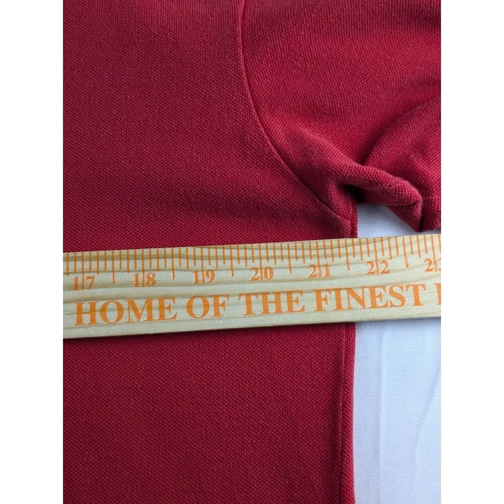 Vintage Ralph Lauren Polo Sport Mens Large Red Short‎ Sleeve Shirt Blue Pony
