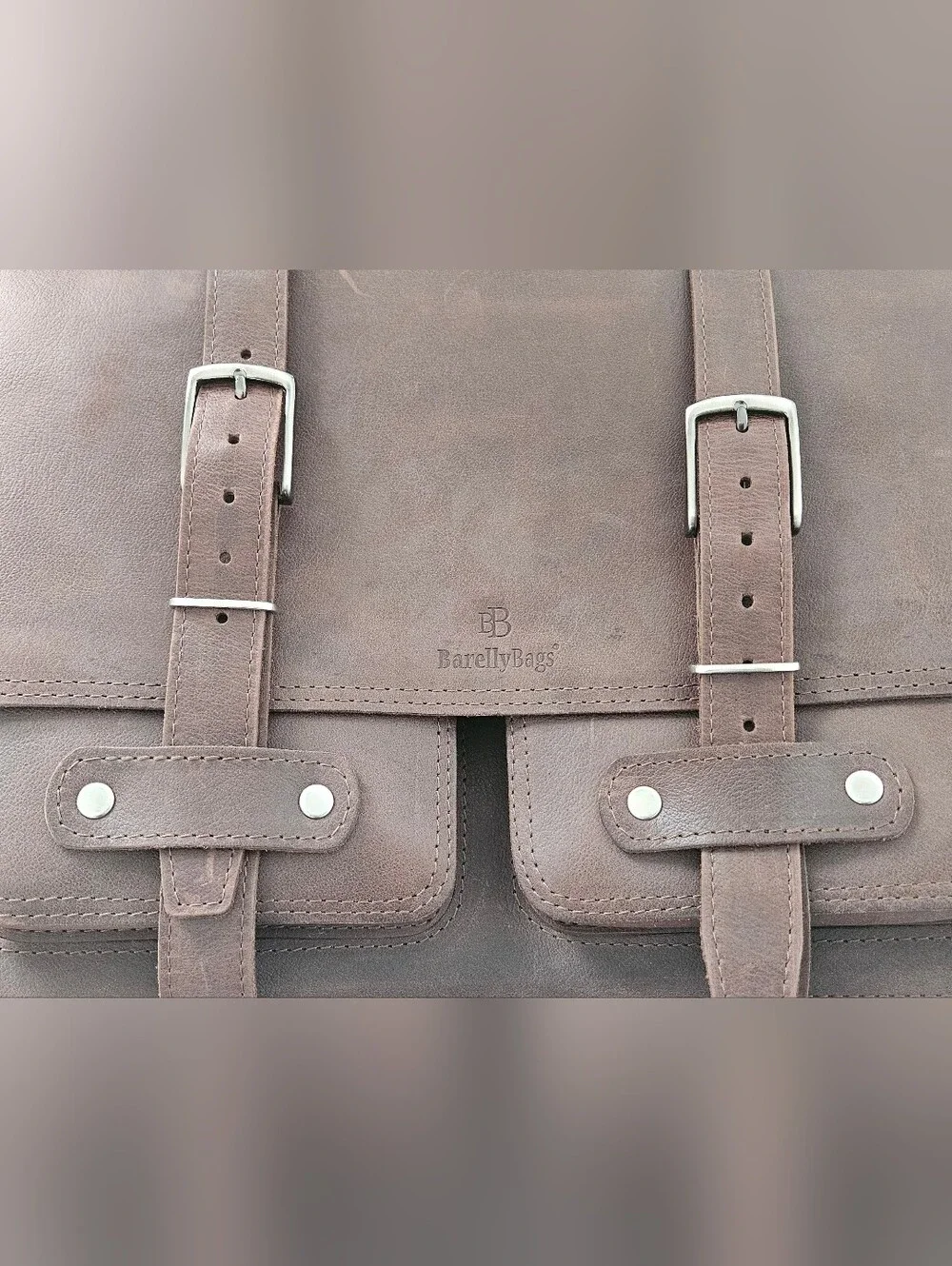NEW Men's Brown Genuine Leather Messenger Bag Work Briefcase Distressed Style