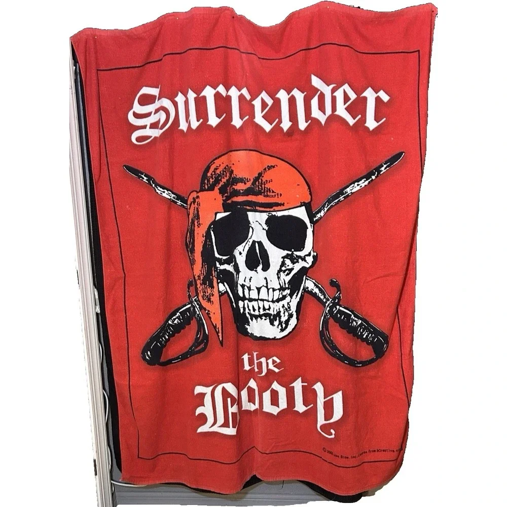Vtg 2005 Surrender the Booty Beach Blanket / Towel  63