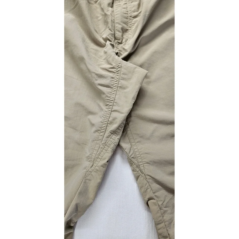 The North Face Mens Tan Nylon Hiking Pants Elastic Waist Khaki Size Large L-G
