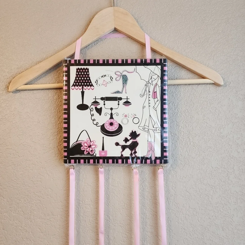 Pink Hair Bow holder NWT