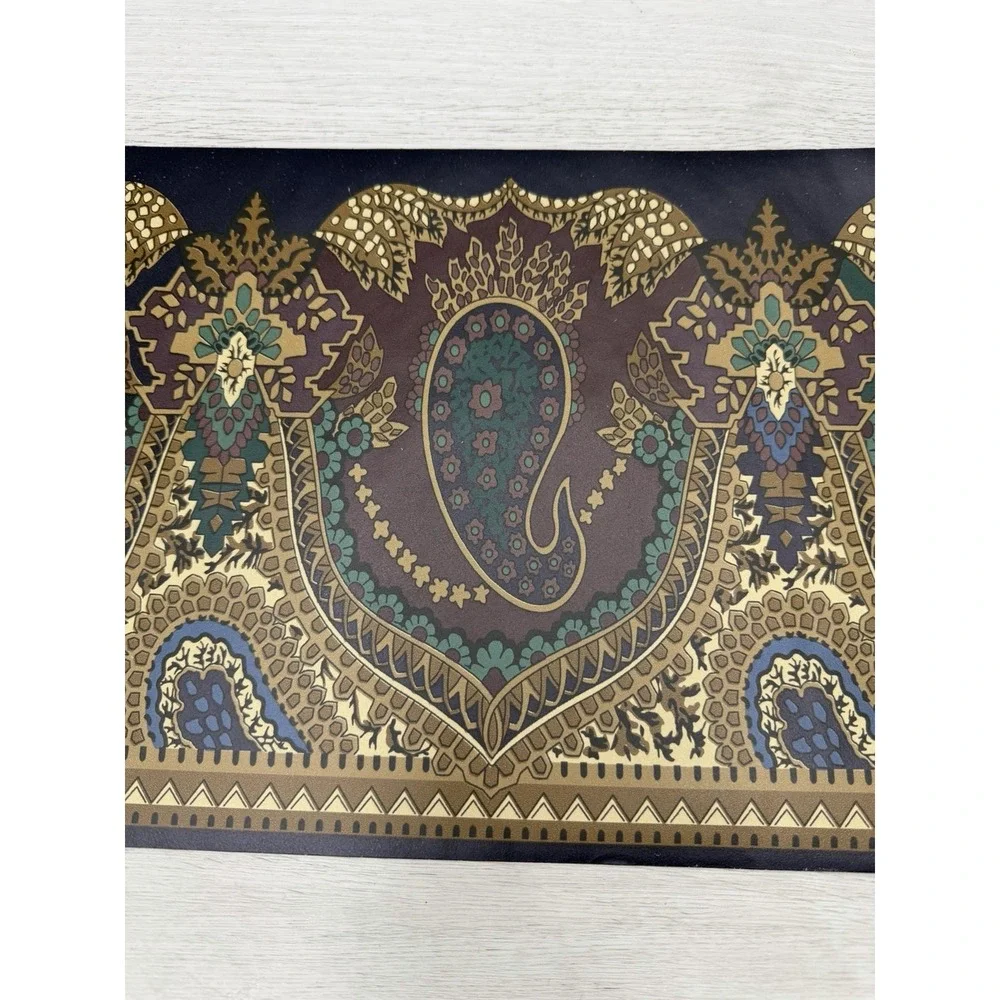 Moroccan Medallion Wallpaper Border Brewster Hancock 4 Rolls 20 Yards Gold Teal