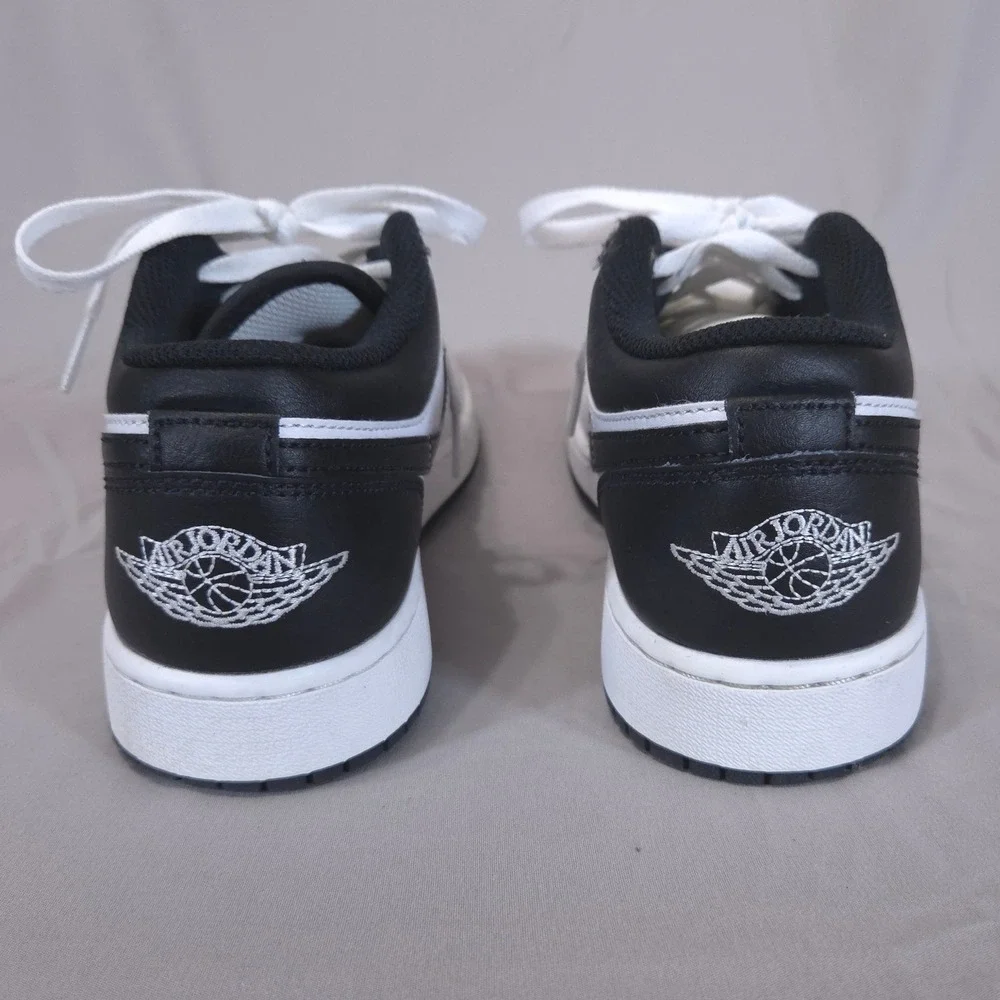 Nike Air Jordan 1 Low Panda GS Sneakers Youth 7Y Womens 8.5 White Black Shoes