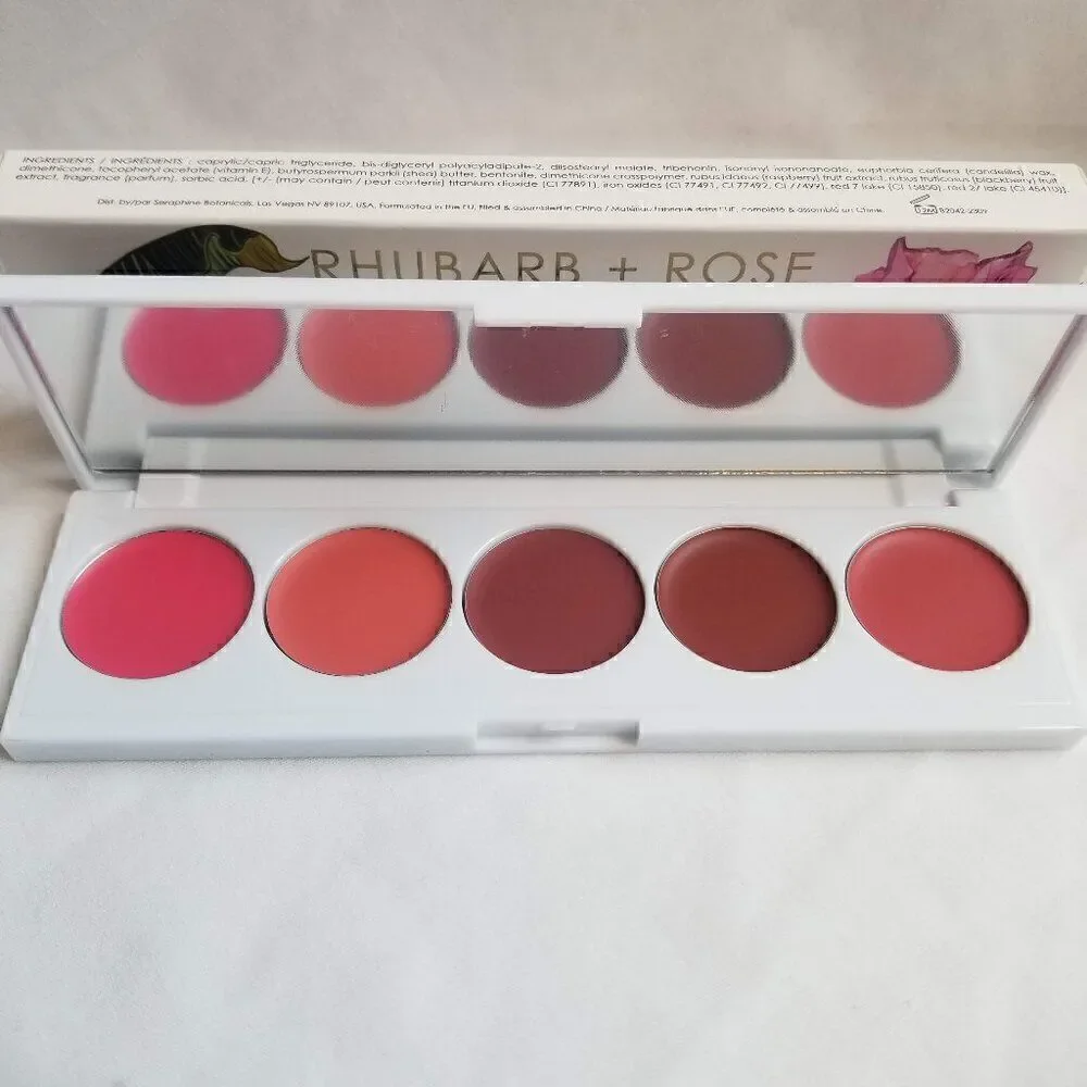 Seraphine Botanicals - Creamy Lip & Cheek Palette - Rhubarb + Rose