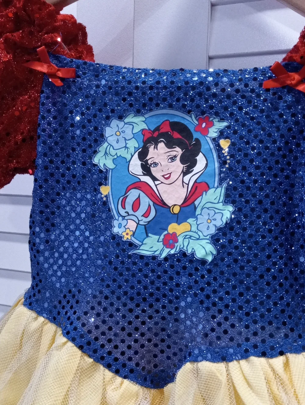 Disney Princess Snow White Sequin Dress in Blue, Red & Yellow