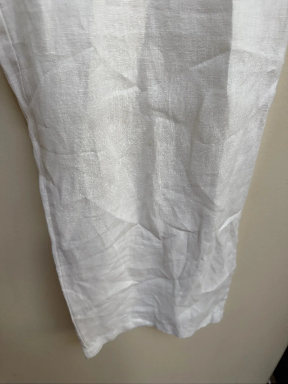 Saks Fifth Avenue Linen White Wide Leg Pants