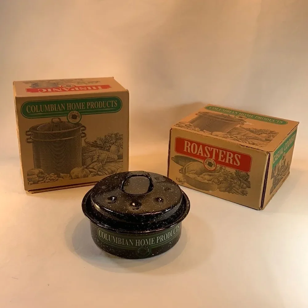 Columbian Home Products Roasters Seafood Hispanic Granite Ware Made USA Home New