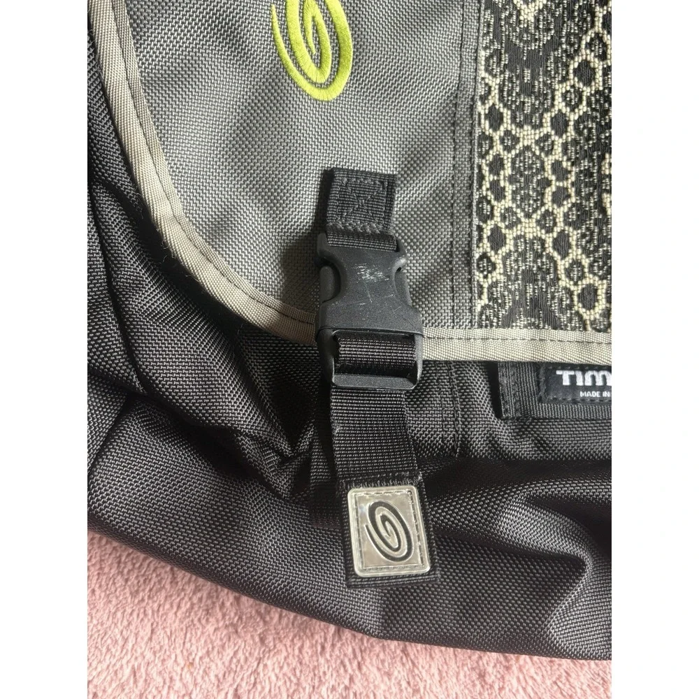 Vintage Timbuk2 Black Gray Rare Design Large Messenger Carry Bag-See Description