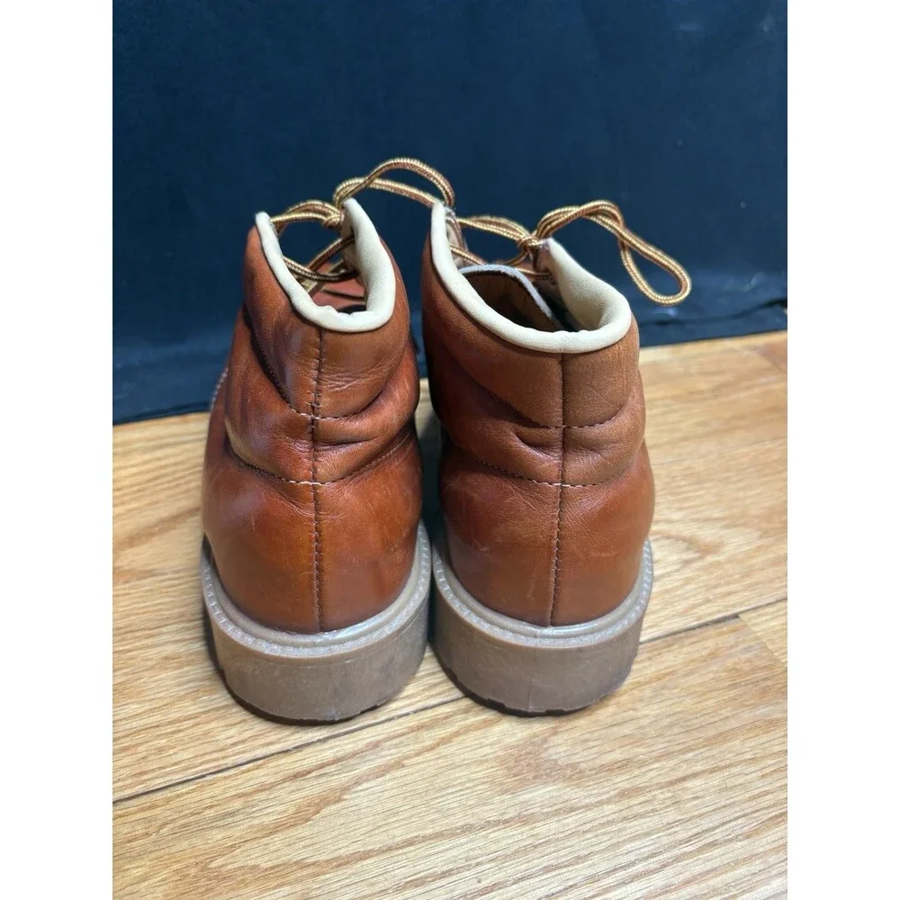 VINTAGE Weinbrenner Chukka Boots Leather Made In USA Ankle Mens Size 10W Moc Toe