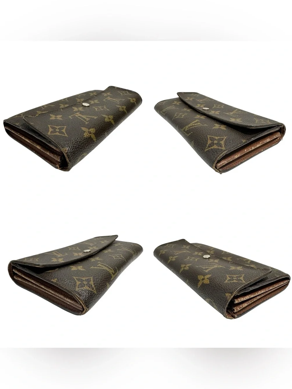 Louis Vuitton Sarah Monogram Leather Long Wallet on Chain