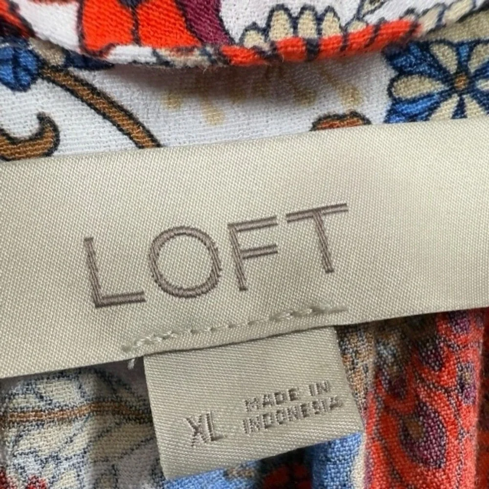 LOFT peacock ruffle