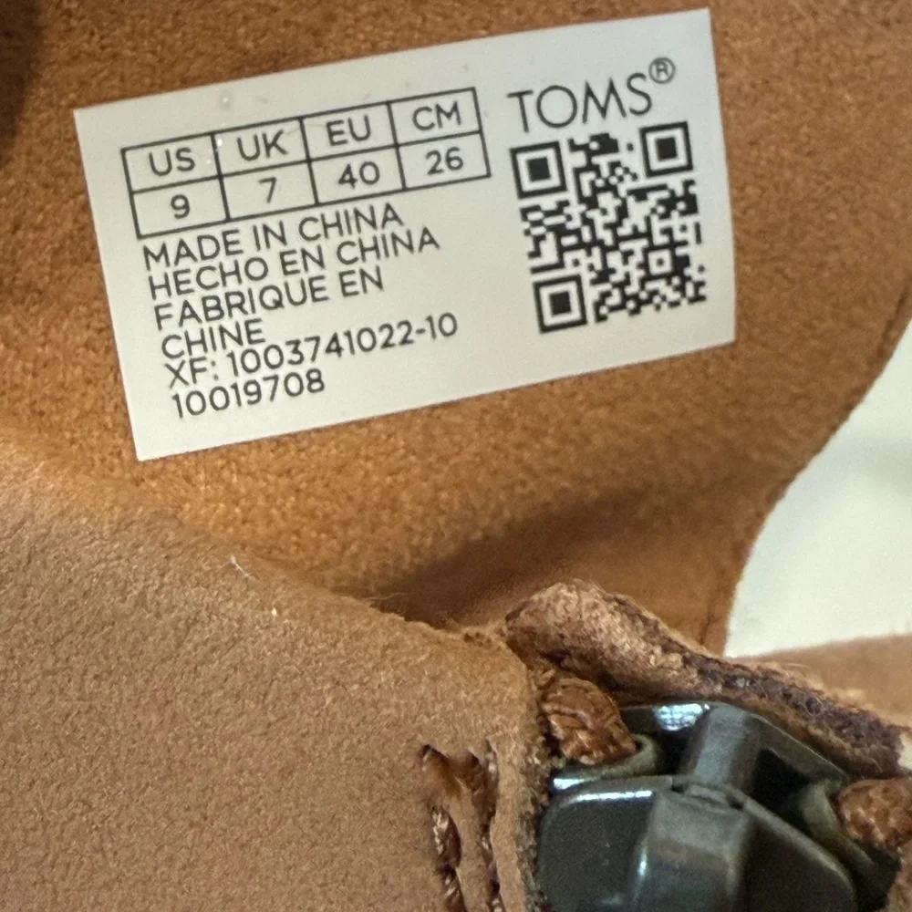 TOMS - MAJORCA PLATFORM - LEATHER TAN Wedges - Size 9 - NEW
