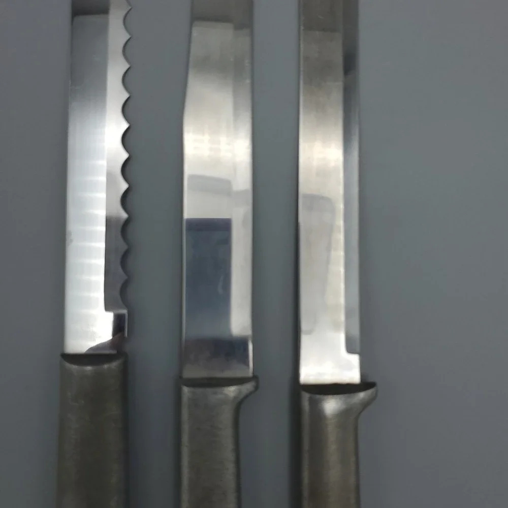 Rada Cutlery Knife Set of 3,‎ 1 Serrated 2 Straight Slicer Meat & Bread Knives