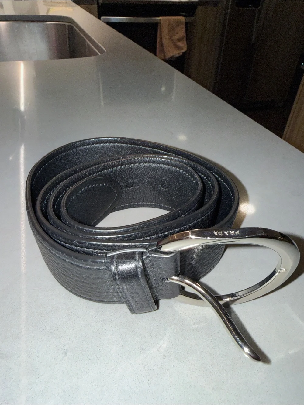 Prada leather belt