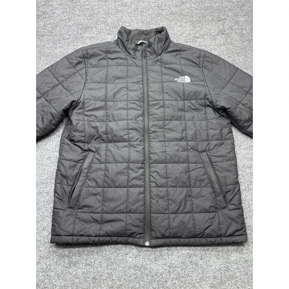 The North Face Thermoball Eco Puffer Jacket Mens Large Black Quilted Full Zip