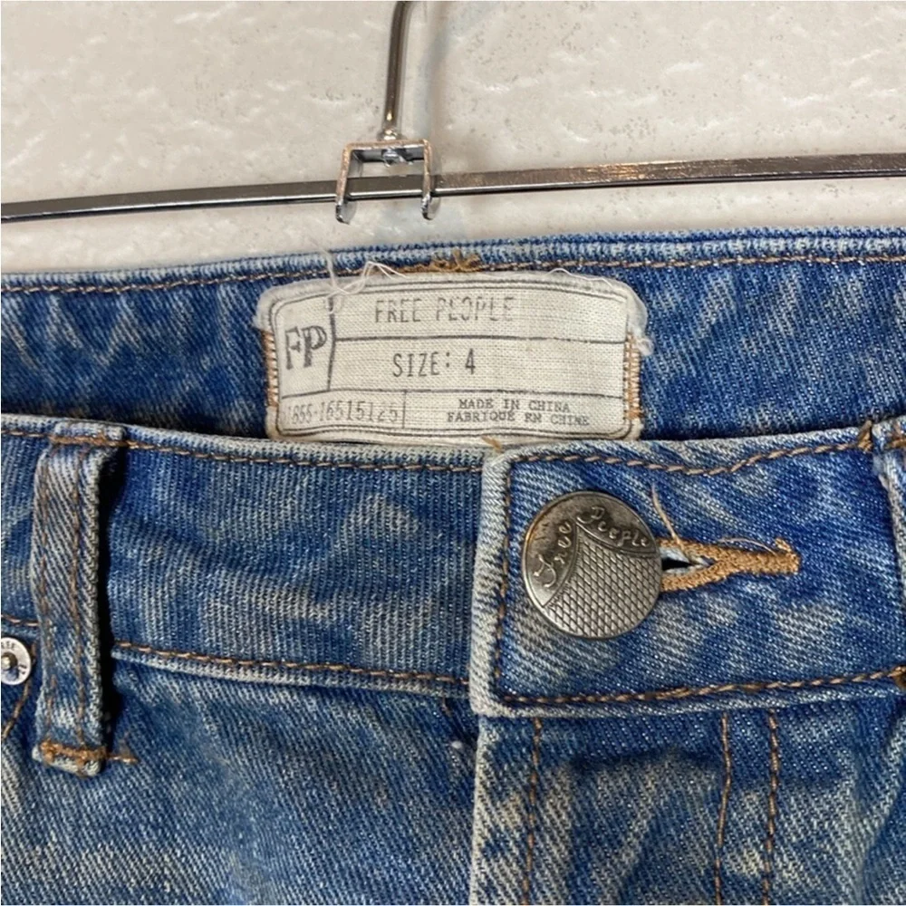Free People Y2K Handkerchif Classic Blue Denim Pants #0079