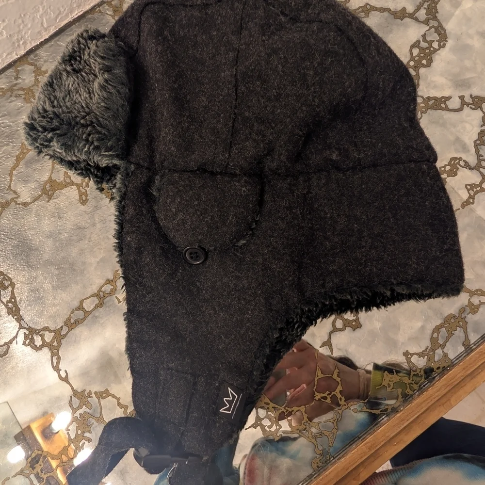 Mens Black Winter Jacket with Fur Lining