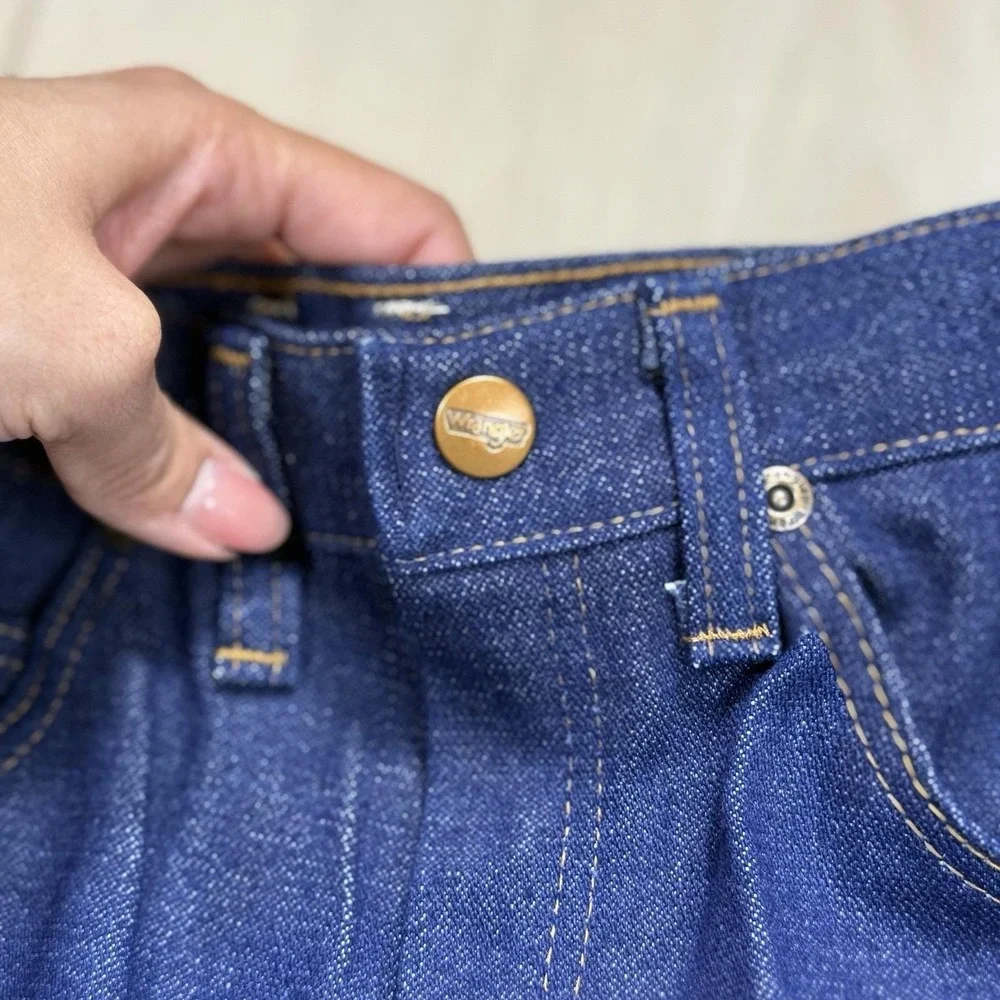 VTG Wrangler Kids 10 Slim High Rise Jeans USA Made Dark Wash Denim NWT No‎ Tags
